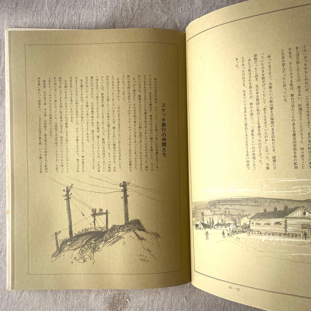 【絶版・希少】佐藤忠良 素描集『旅の走り描き』自選素描集 (現代美術社) ‘80