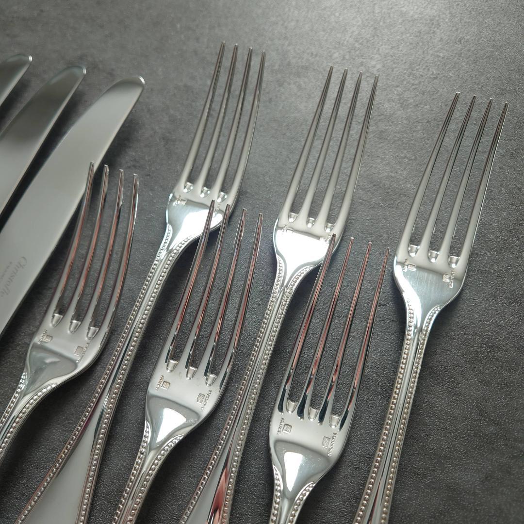 美品 クリストフル パール テーブルナイフ テーブルフォーク 12点