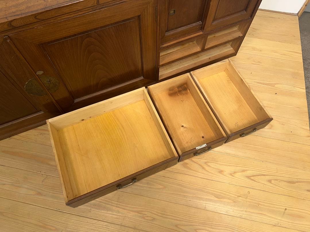 ローボード　棚　木製　M084　古道具　古家具　和家具　ビンテージ　アンティーク