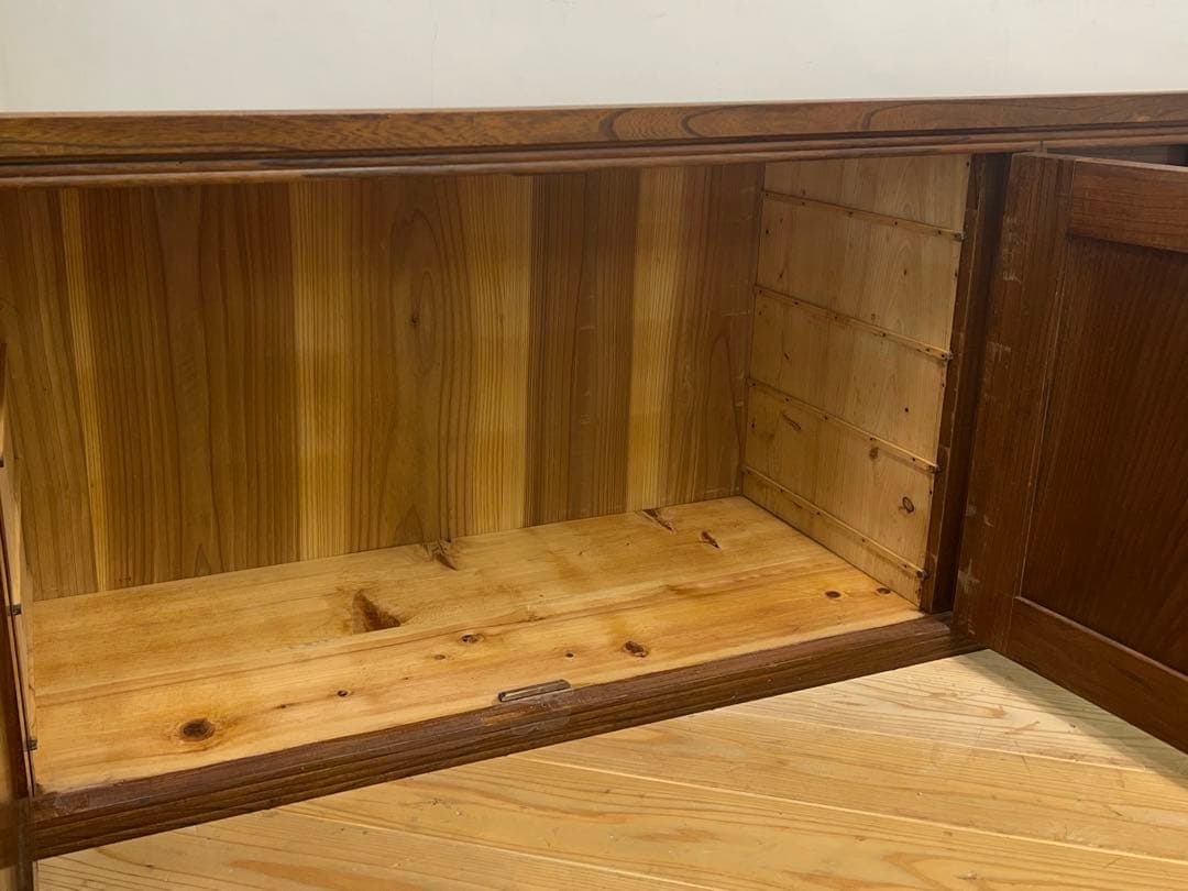 ローボード　棚　木製　M084　古道具　古家具　和家具　ビンテージ　アンティーク