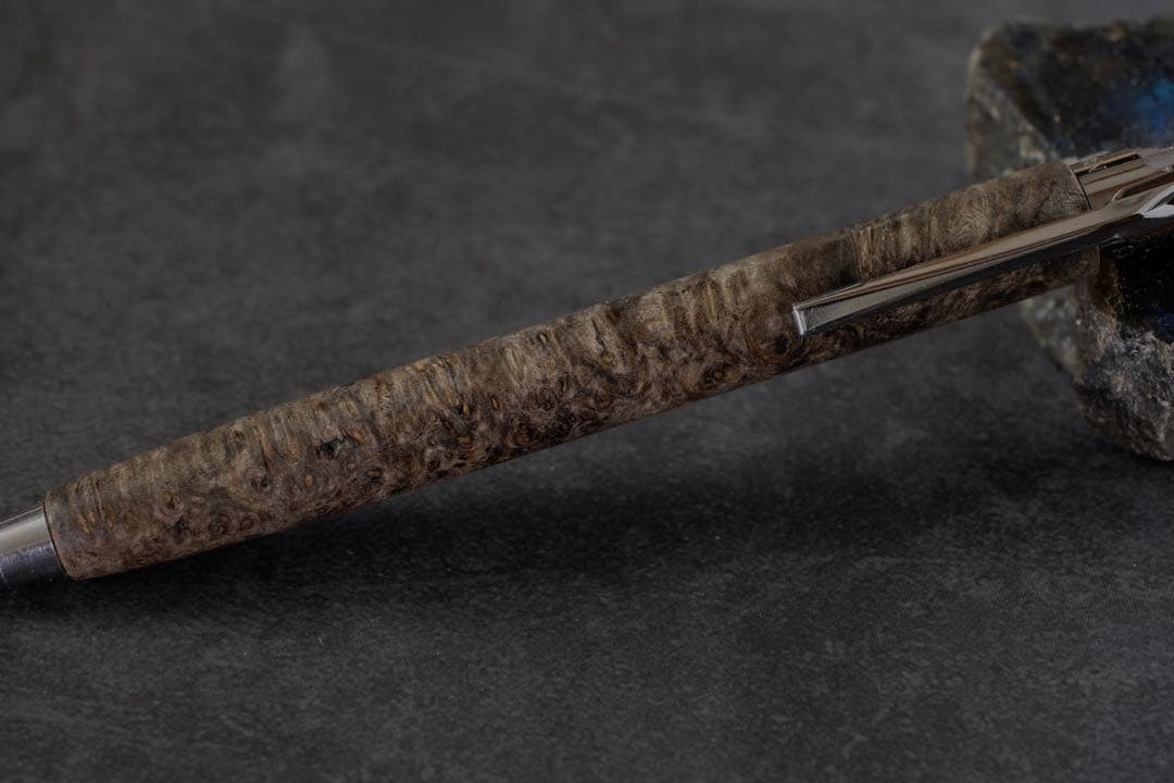 PG5木軸カスタム0217　高村杢工房 製図用シャープペンシル　花梨瘤　至高の黒