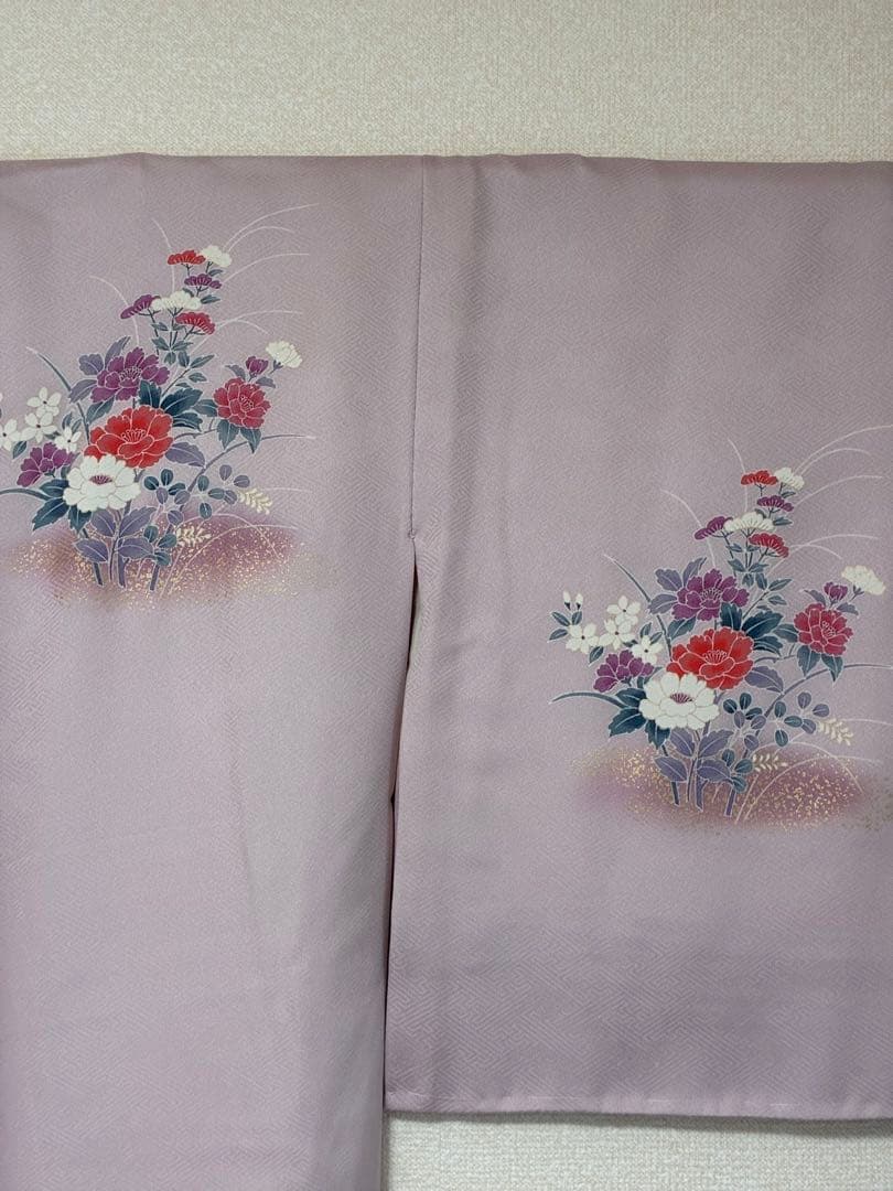 付下げ訪問着とウールのアンサンブル2着セット①②③長襦袢・小物付き。