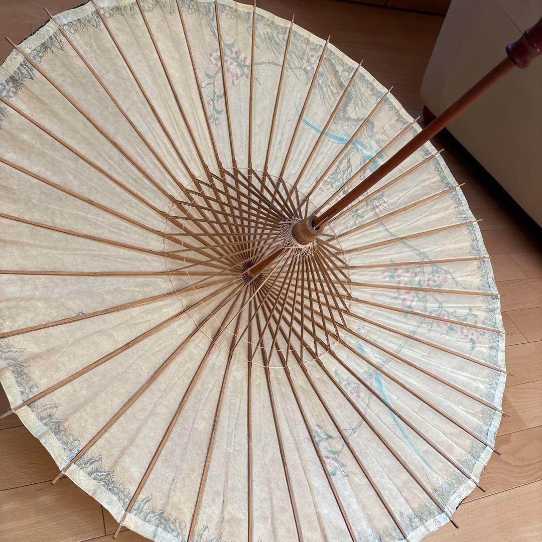 フランス　アンティーク　ヴィンテージ　傘　蛇目傘