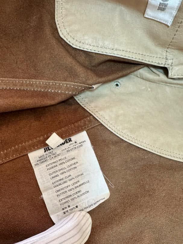 JIL SANDER ジルサンダー 本草木染め ベージュ系 レザージャケット