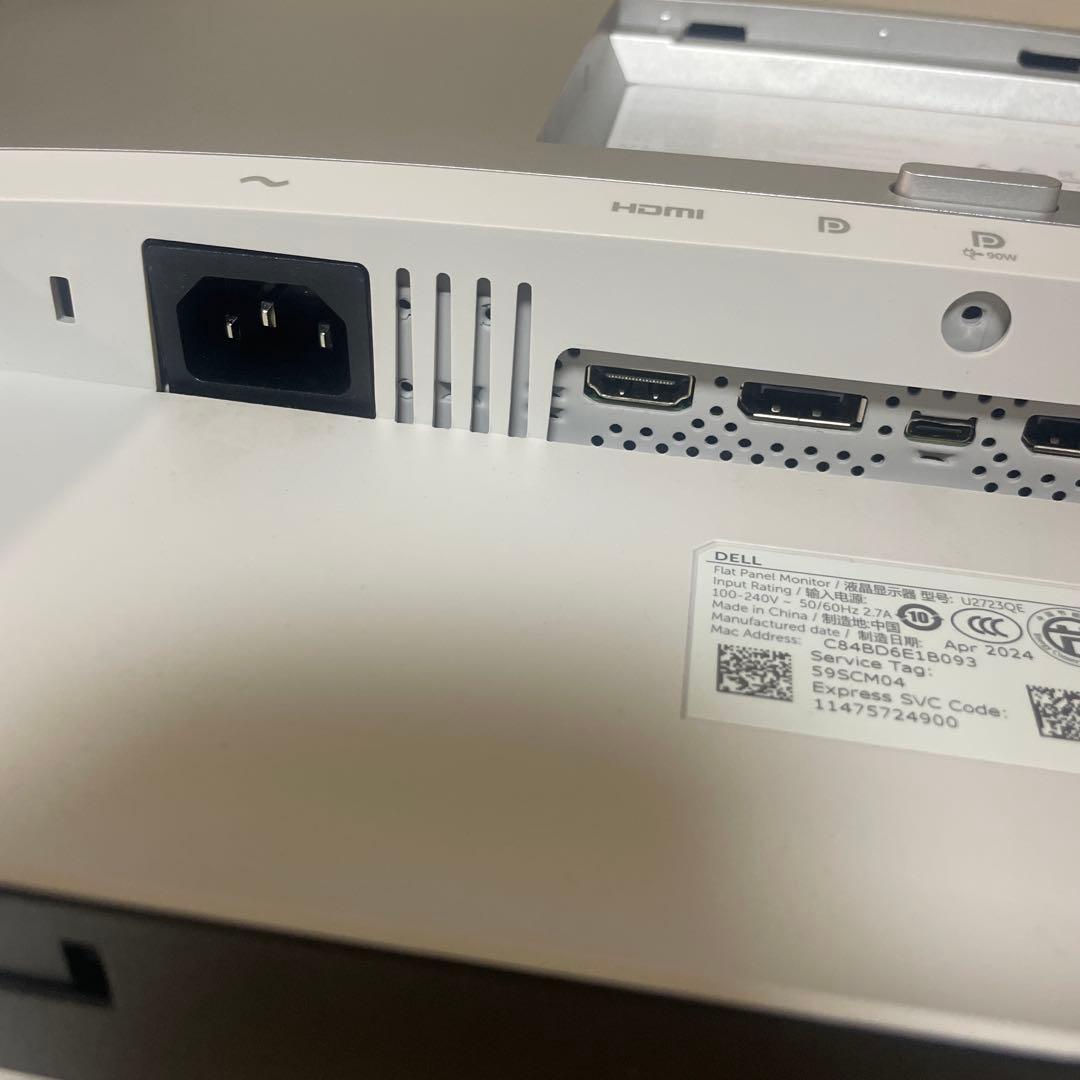 Dell U2723QE 27インチ 4K USB-Cハブモニター