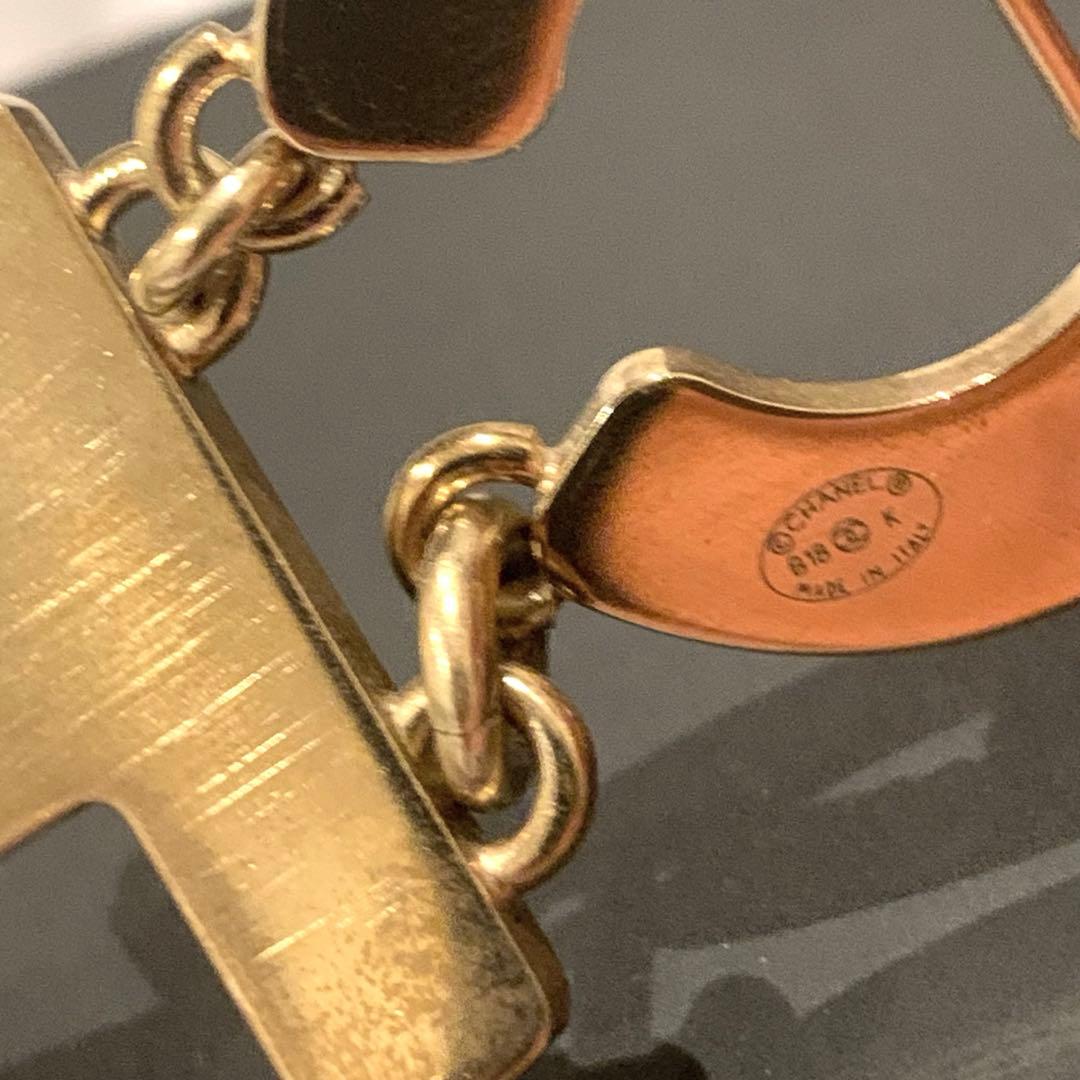 専用です シャネル　CHANEL ロゴ　ブラッククリスタル　立体ブローチ　美品