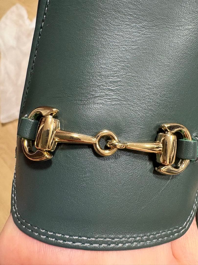 卑弥呼 バブーシュビットローファー / 651304 26cm グリーン