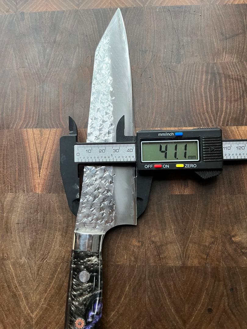 黒崎 優 閃光 鋭　ハイス　SG2 鎚目 牛刀　包丁 180mm 黒アクリル柄