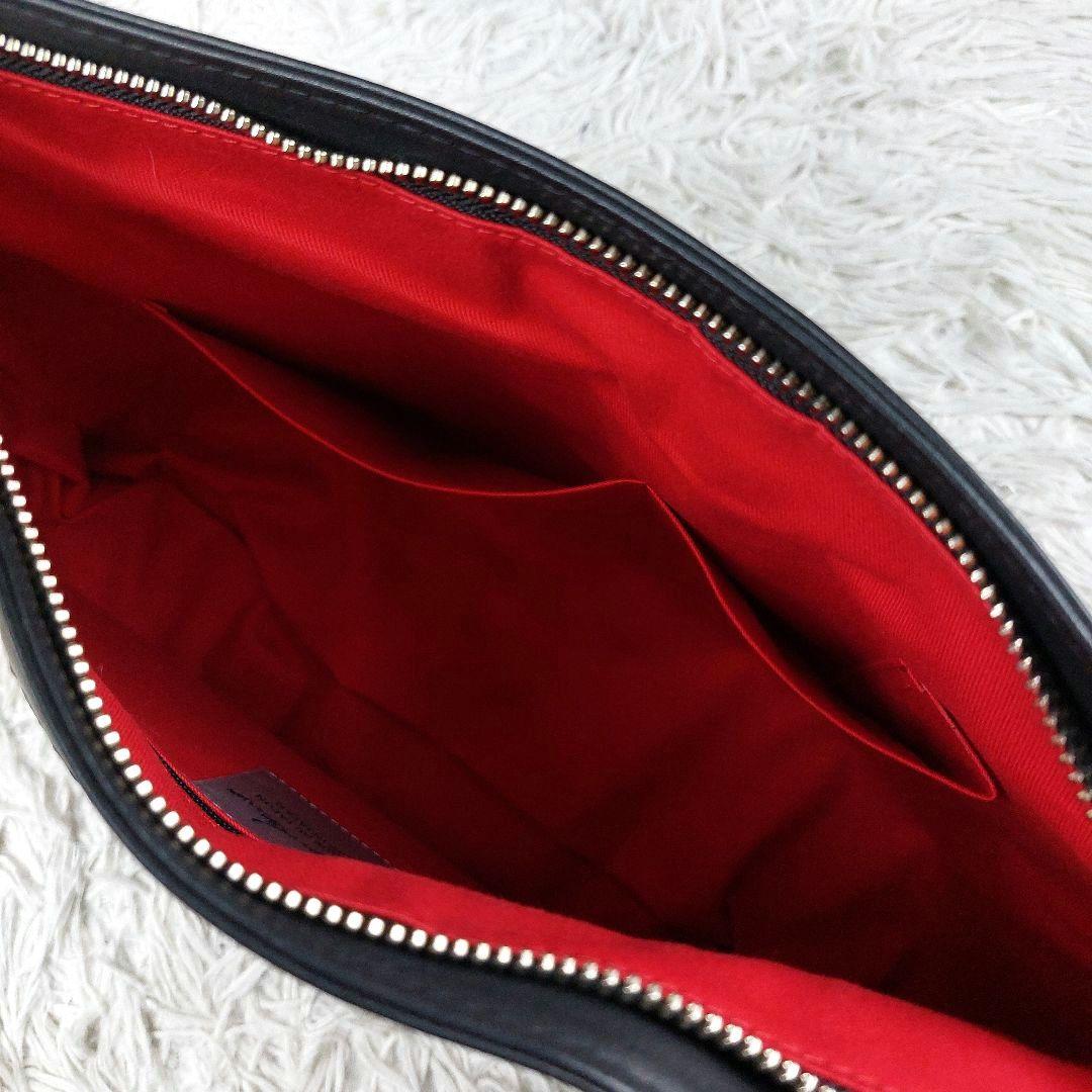 未使用級タグ付 kawa-kawa 2WAY 大容量 レザーショルダーバッグ 黒