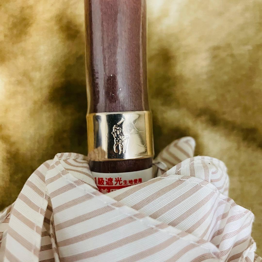 POLO　ポロラルフローレン　晴雨兼用　雨傘　日傘　長傘　フリル　騎士　ロゴ