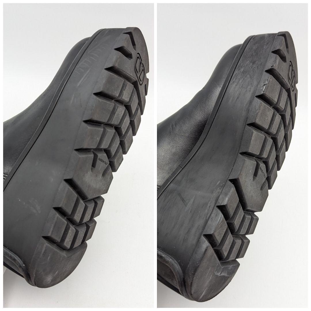 VALENTINO 厚底 サイドゴアブーツ ユニークフォーム Vロゴ