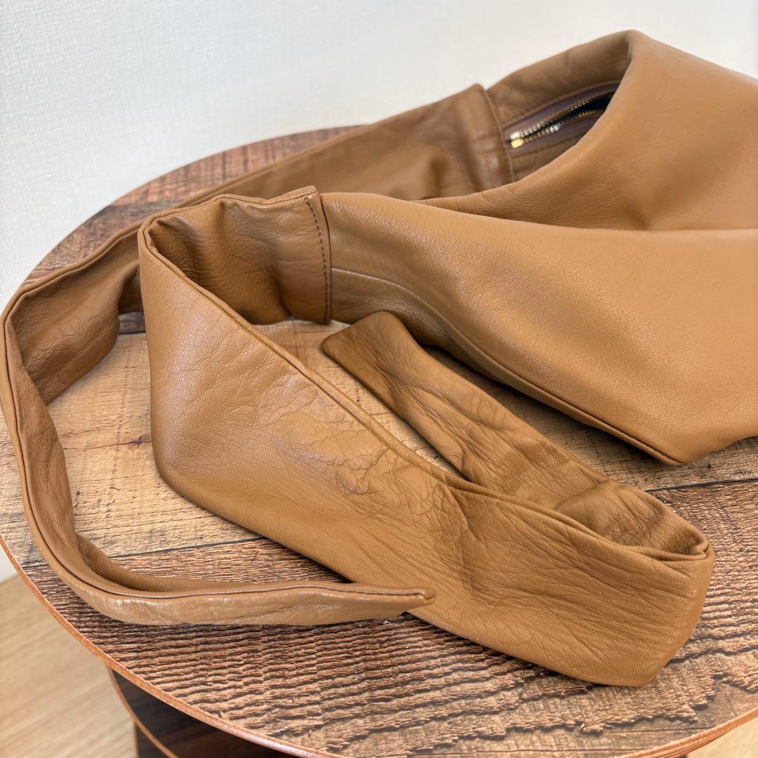 Ch!iii BAG 別注 レザー タイリボン ショルダーバッグ チー　モカ