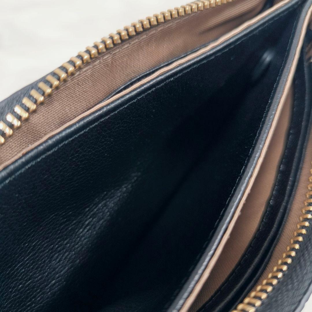 【極美品】レザージュエルズ　クロコ型押し　お財布ショルダーバッグ