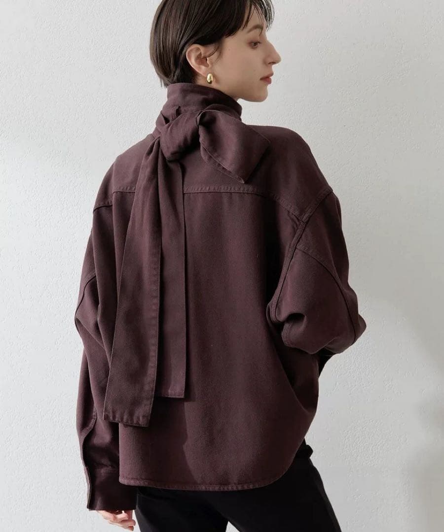 Whim Gazette デニムボウタイシャツ