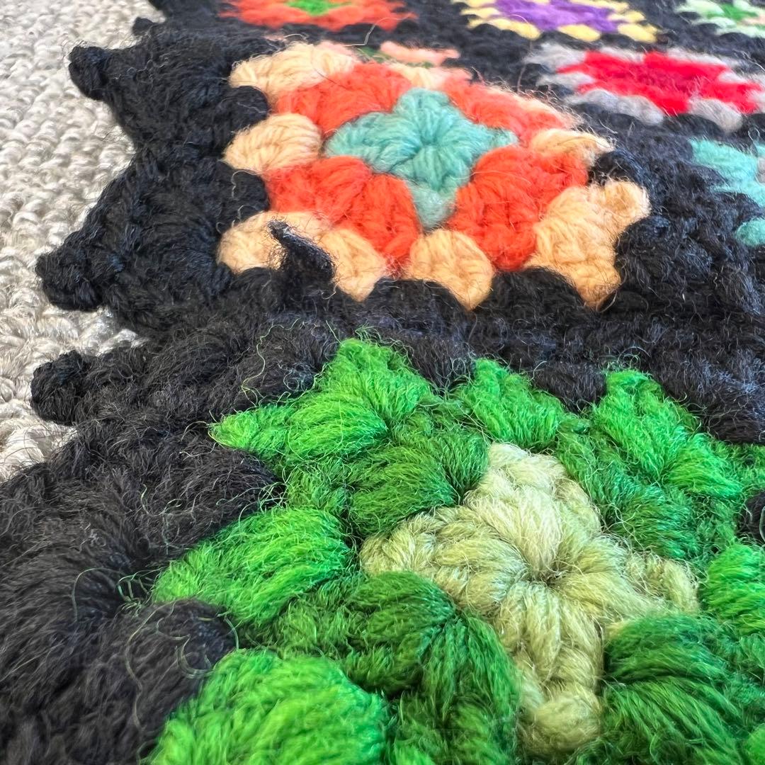 アメリカで購入　ヴィンテージ　手編み多様布