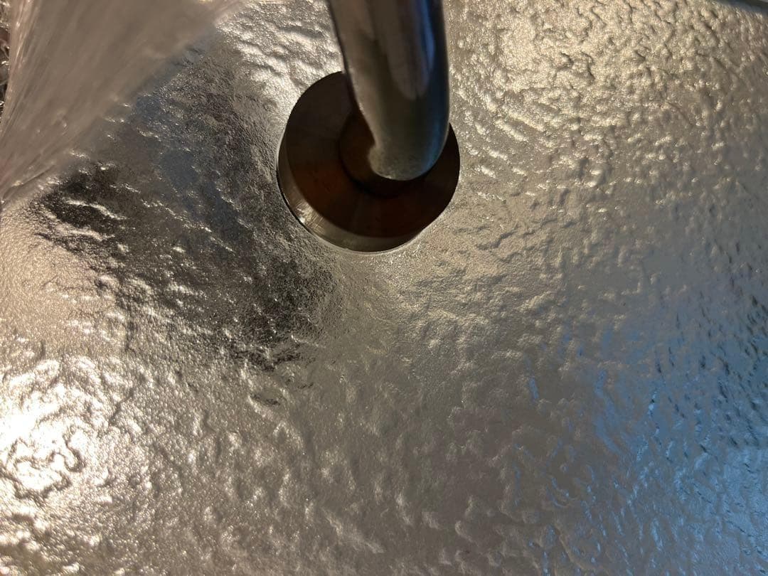 ミッドセンチュリー スクエア ガラステーブル 2段 TEMPERED GLASS