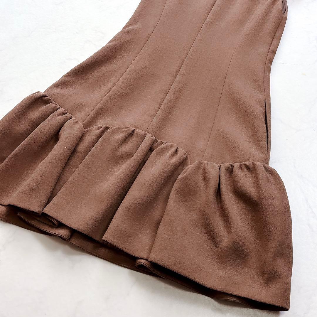 【FOXEY】クリーニング済　クリスタルラッフルドレス　ノースリーブワンピース