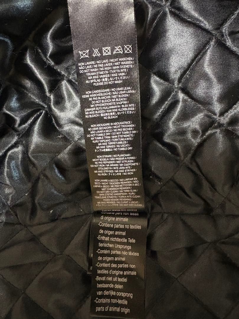 N*…様 FRANKLIN MARSHALL スタジャン　黒刺繍　袖レザー XL