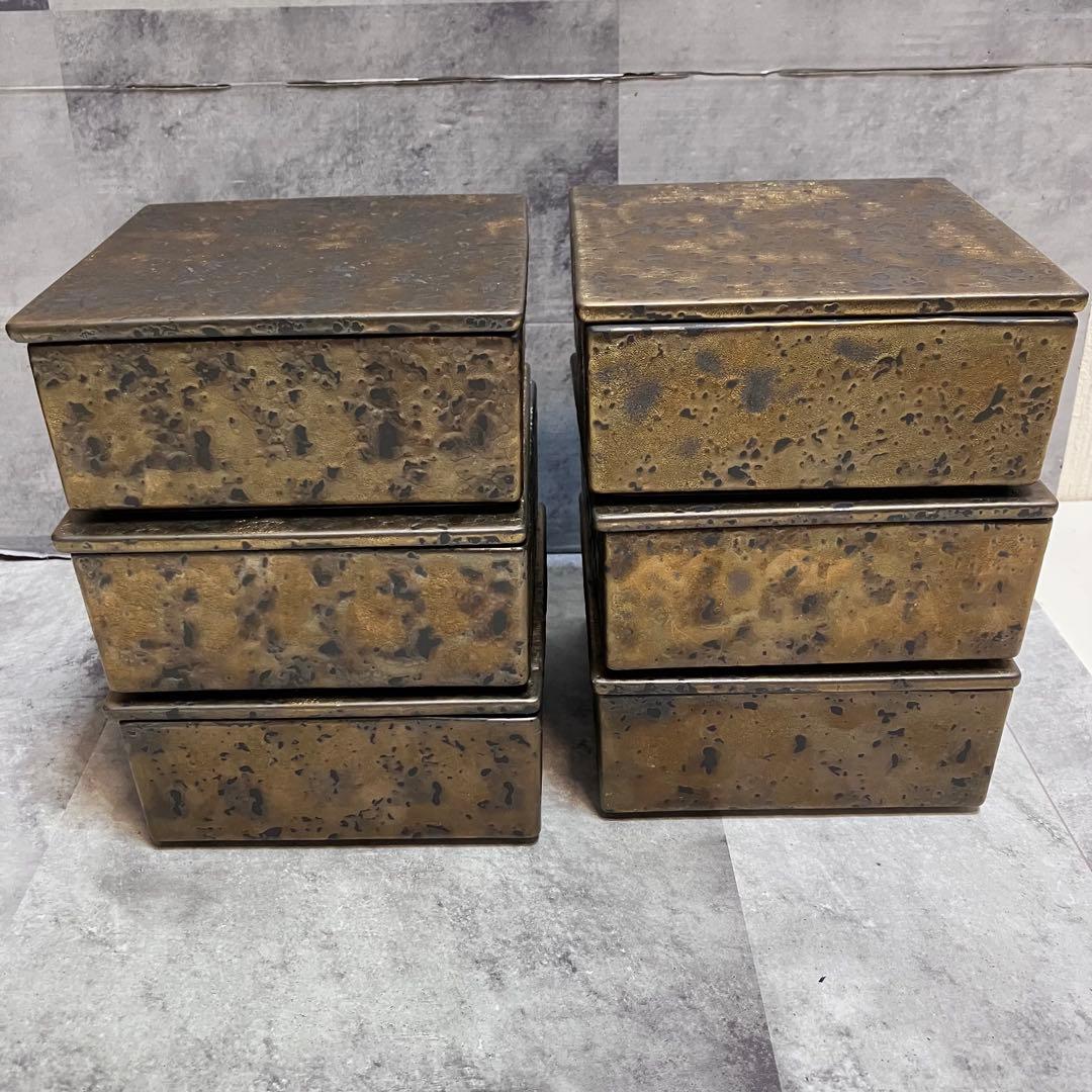 和モダン　スクエアボックス　6個セット