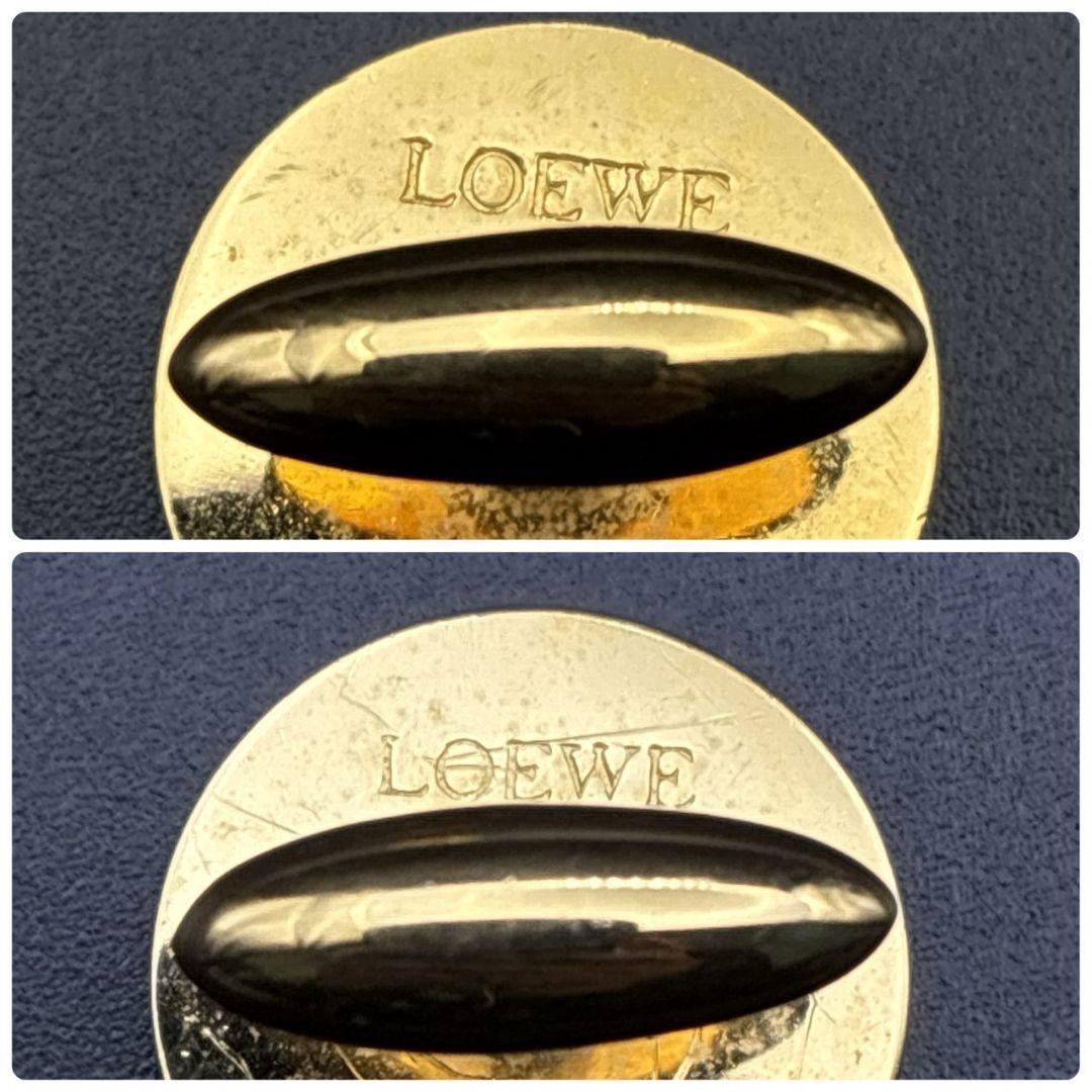 美品✨LOEWE ロエベ カフス カフリンクス アナグラム ゴールド×ブラック