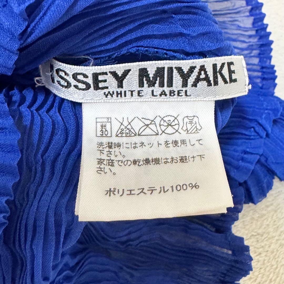 極美品✨ISSEY MIYAKE ねじりプリーツ　シースルー　ブルー　変形