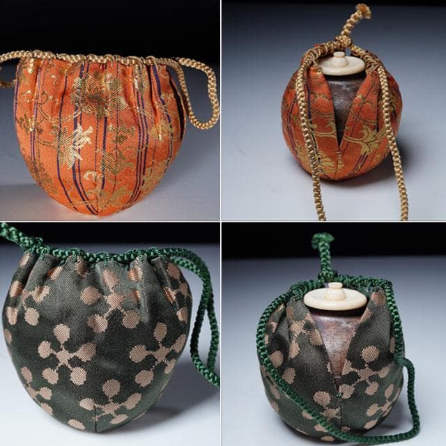 市野信水　丹波焼〆茶入　共箱　茶道具　茶器　濃茶　兵庫県　立杭