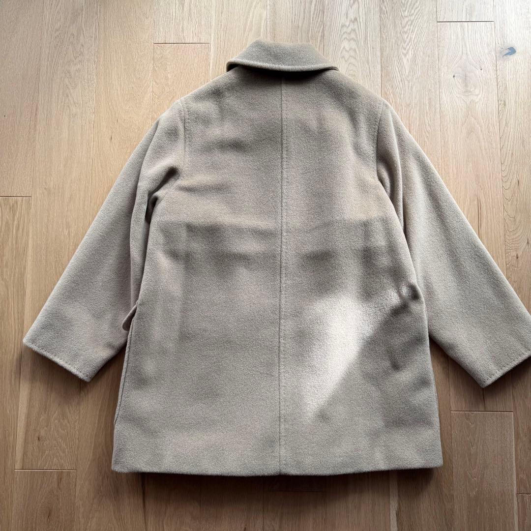 Max Mara マックスマーラ 白タグ ウール カシミヤ コート ファー付
