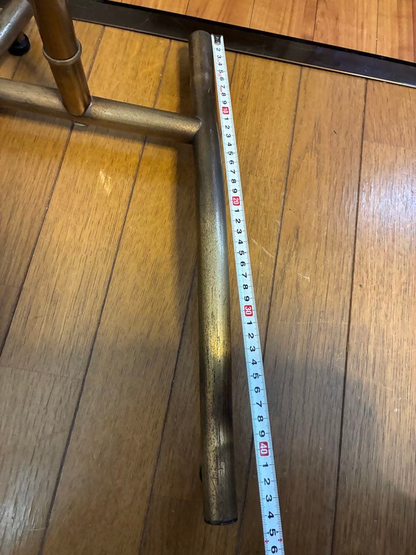 インダストリアル　コートハンガーラック　スタンド　什器　ビンテージ　ゴールド