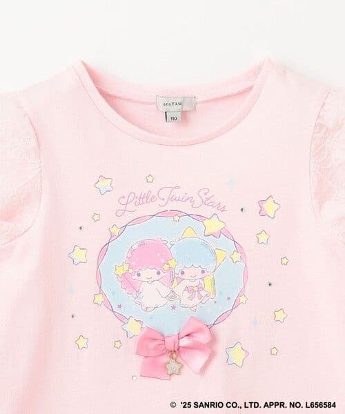 新品　エニィファム　リトルツインスターズ キキ　ララ 袖レースTシャツ　半袖