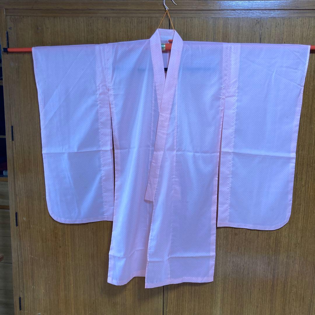 七五三 正絹　七才　女の子　着物　長襦袢セット　ピンクと青