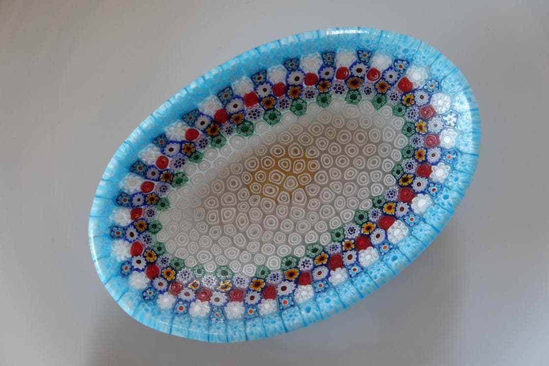 ベネチアンガラス ミルフィオリ プレート 皿 江波冨士子/黒木国昭/藤田喬平