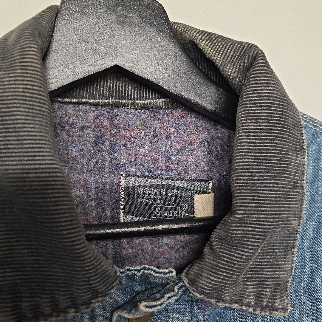 60s SEARS シアーズ　デニムカバーオール　ブランケットライナー　サイズL