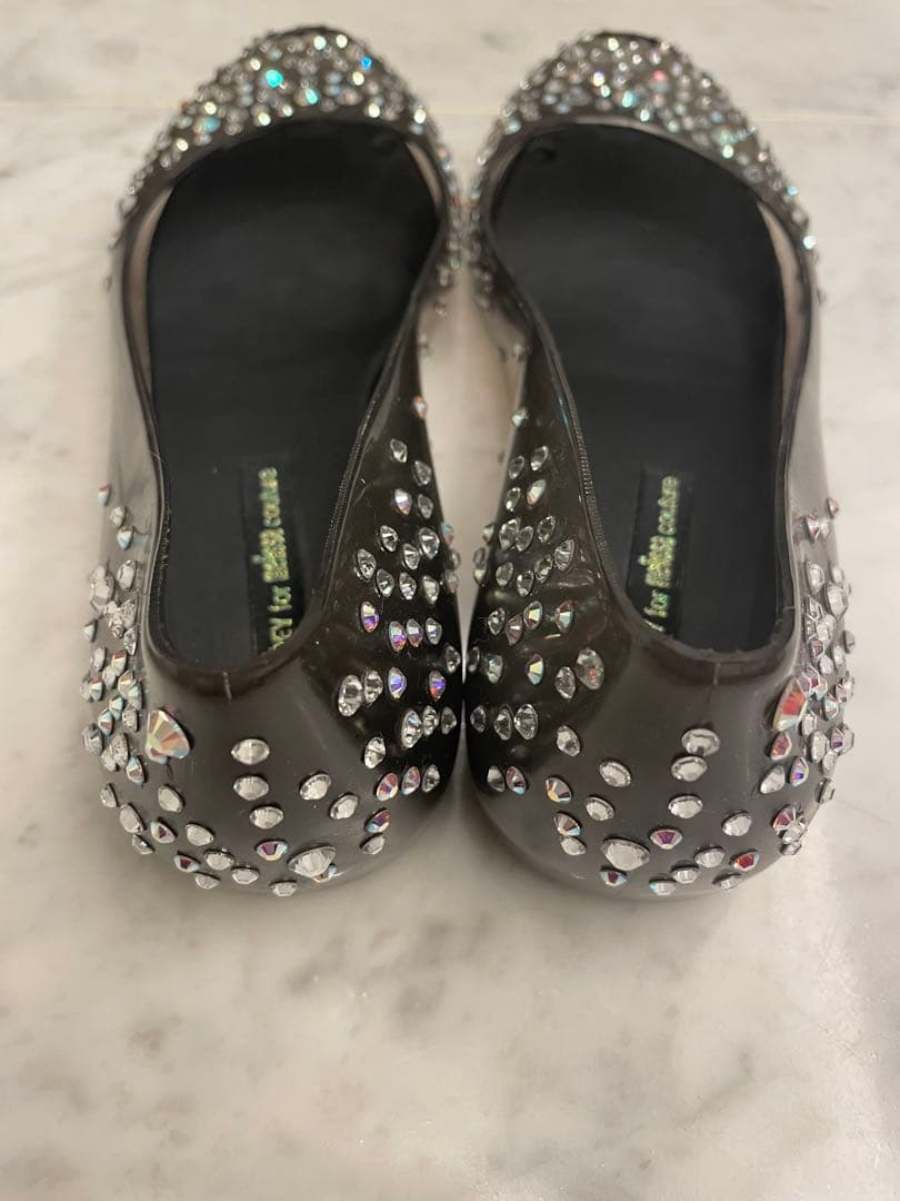 美品 USA7 メリッサ Melissa スワロフスキー パンプス