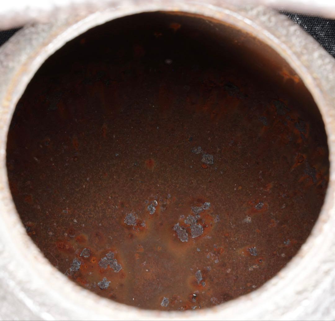 時代鉄瓶【大日本御釜師 堀政五郎（浄親）】菊桐紋鉄瓶 共箱 茶道具 骨董 古美術