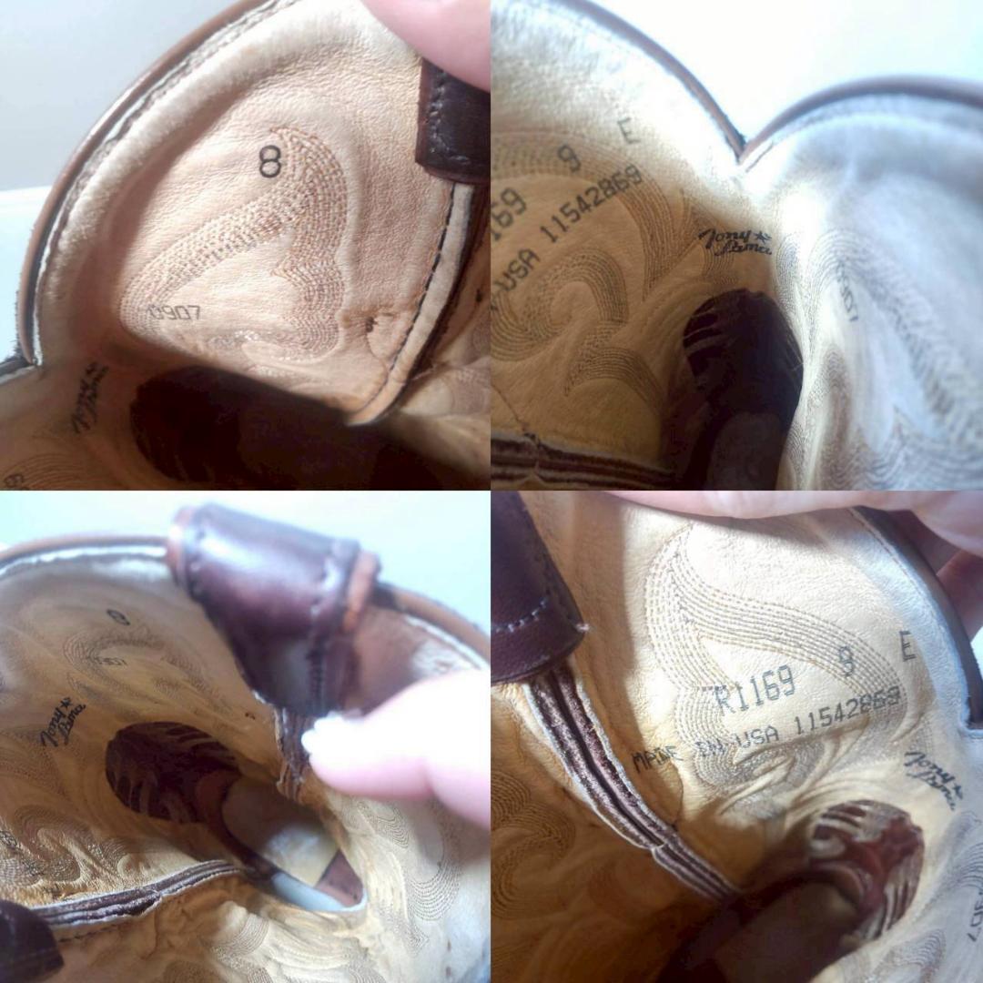 Tony Lama ウエスタンブーツ ブラウン キャメル レザー 9サイズ