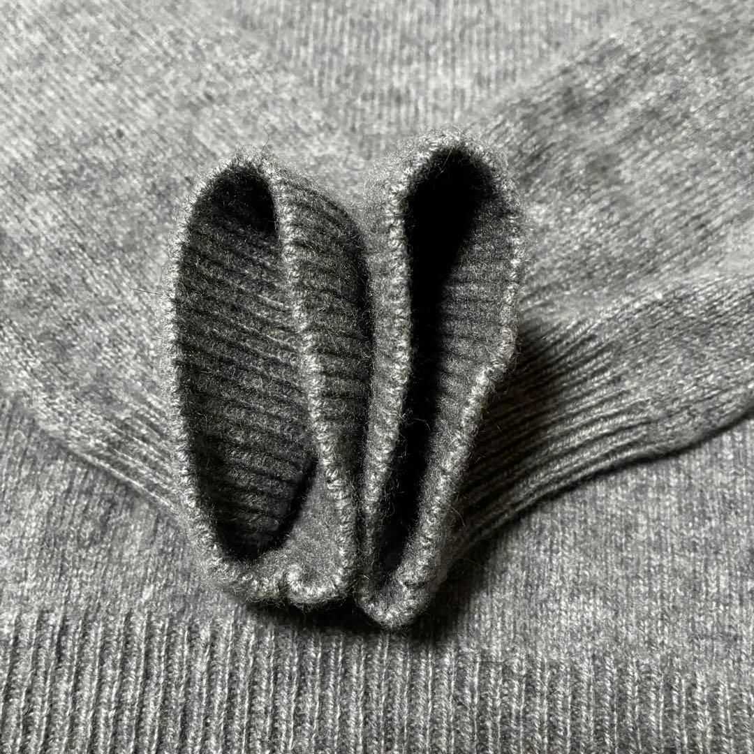 セール 極上の逸品 希少 エポカウォモ セーブル カシミヤ Vネックセーター