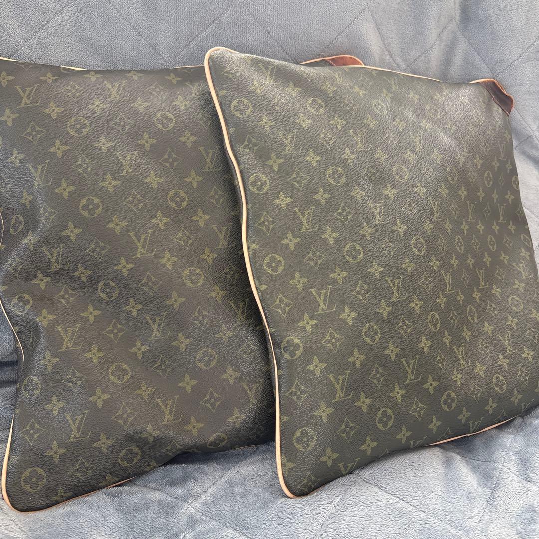 激レア物　ヴィンテージ　ルイ・ヴィトン モノグラム レザー　クッション カバー