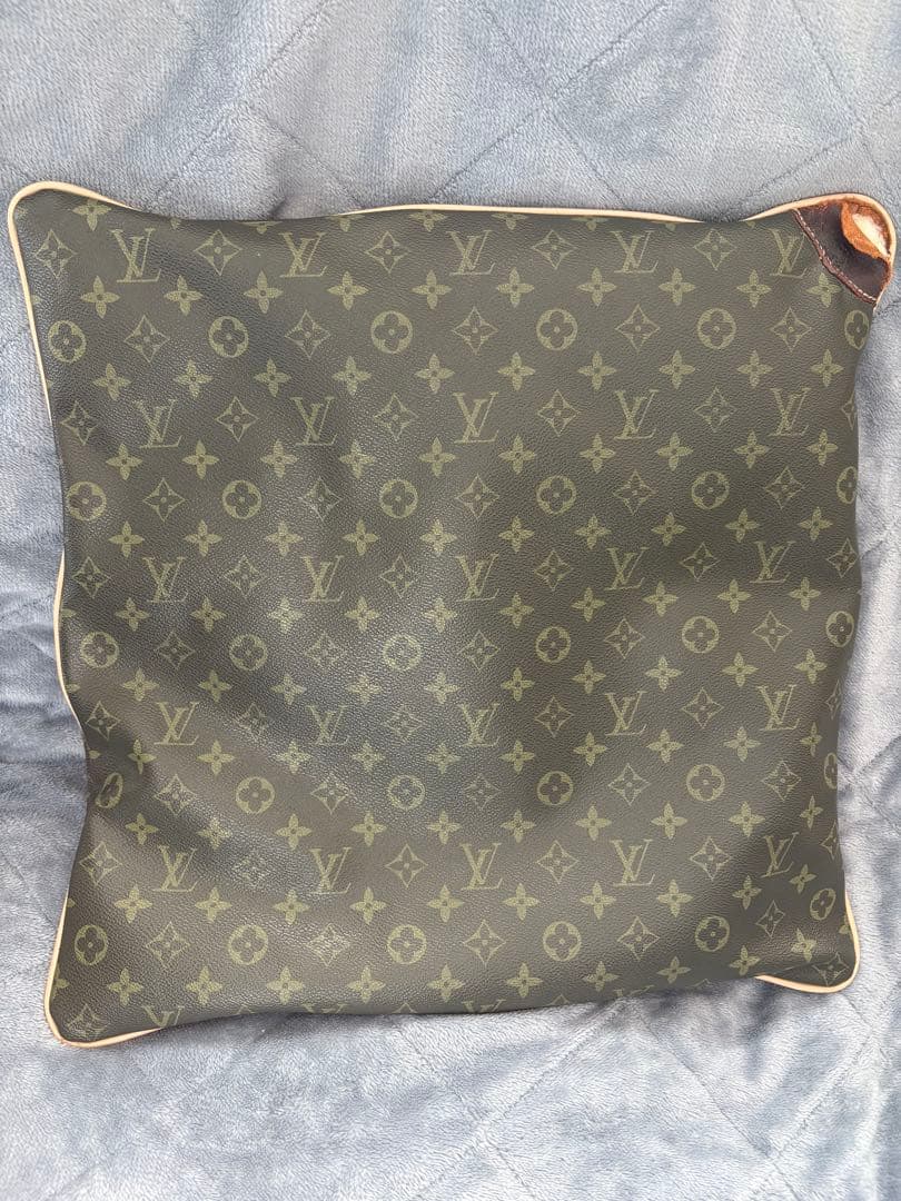 激レア物　ヴィンテージ　ルイ・ヴィトン モノグラム レザー　クッション カバー