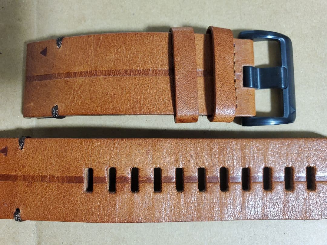 中古 純正 QuickFit26レザー革バンドベルトGARMINガーミンBK