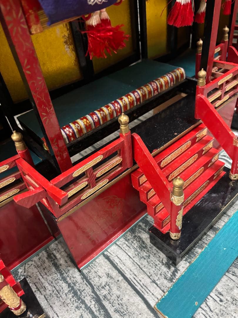 【ジャンク】平和殿　お雛様　置き方作り方不明　傷み大　アレンジ用　時代物　レトロ