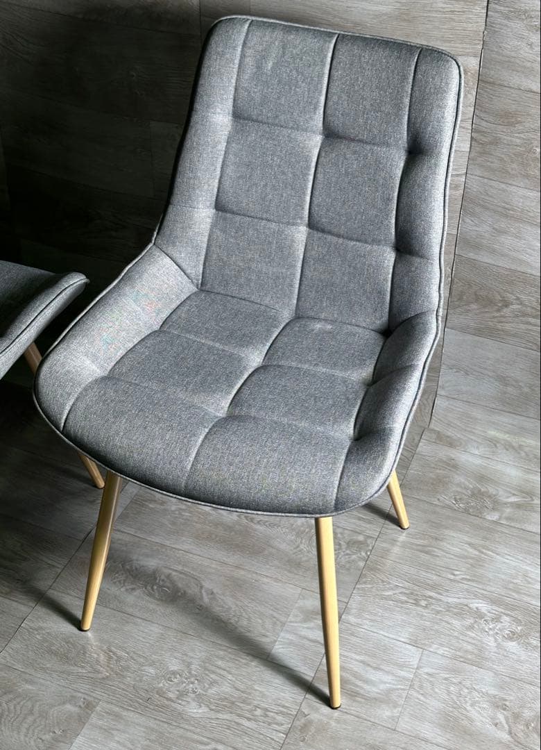 期間限定　ダイニングチェア 椅子　オシャレ　2脚セット グレー