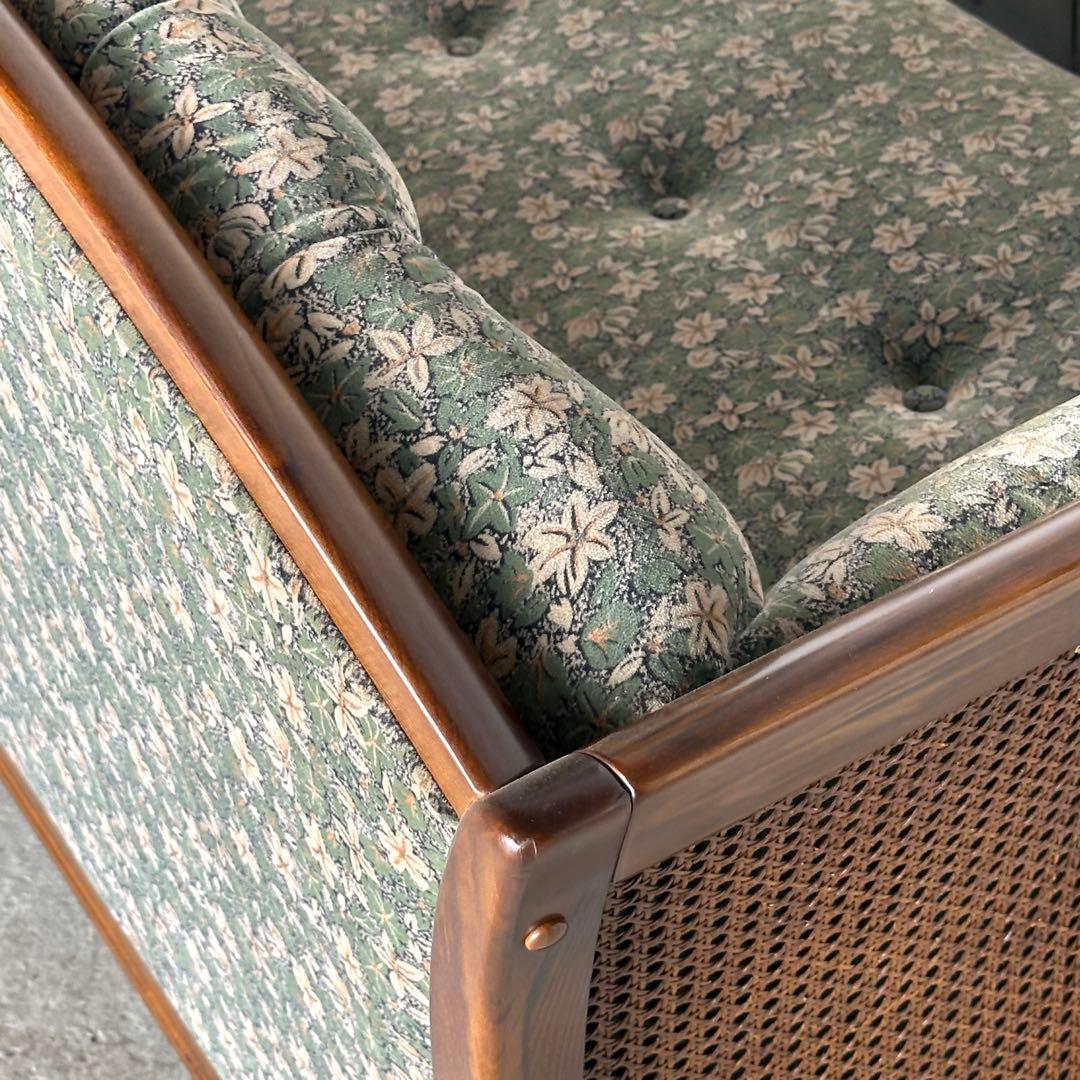 ★昭和レトロ★オールドカリモク　コロニアル✿輝く存在感☆2人掛けソファ✿