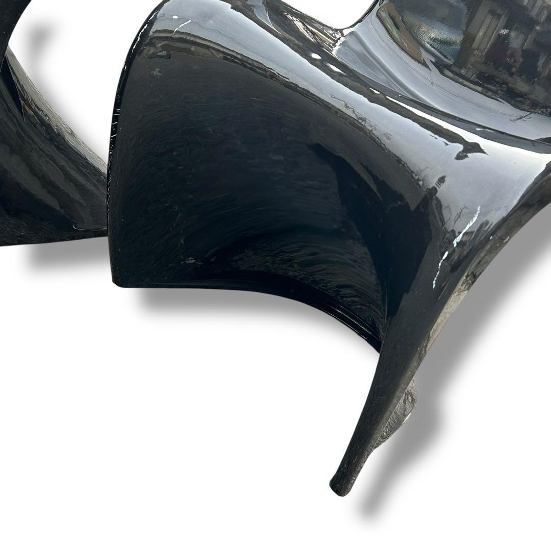 【2脚セット】パントンチェア リプロダクト ブラック 北欧 椅子 ヴィンテージ