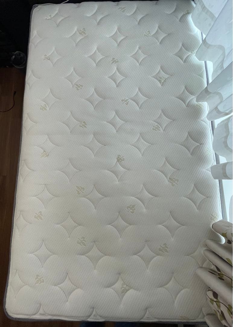 スプリングマットレス セミダブル ホワイト美品