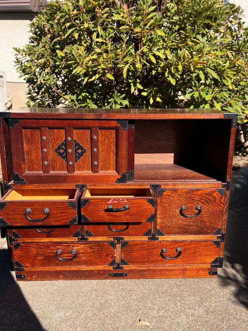 民芸調 木製 小箪笥 引き出し多数 和風インテリア