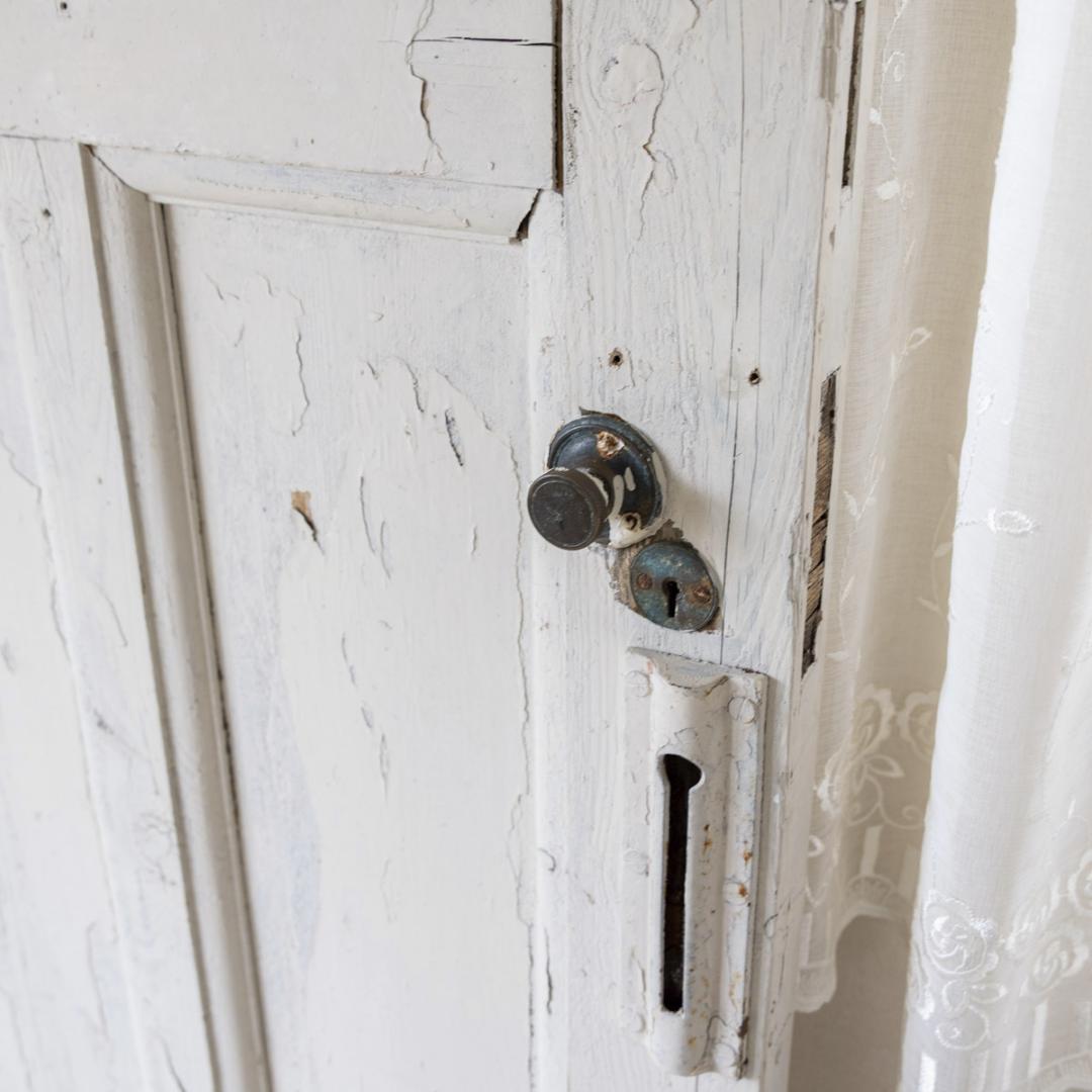 アンティークドア　ステンドグラス入り