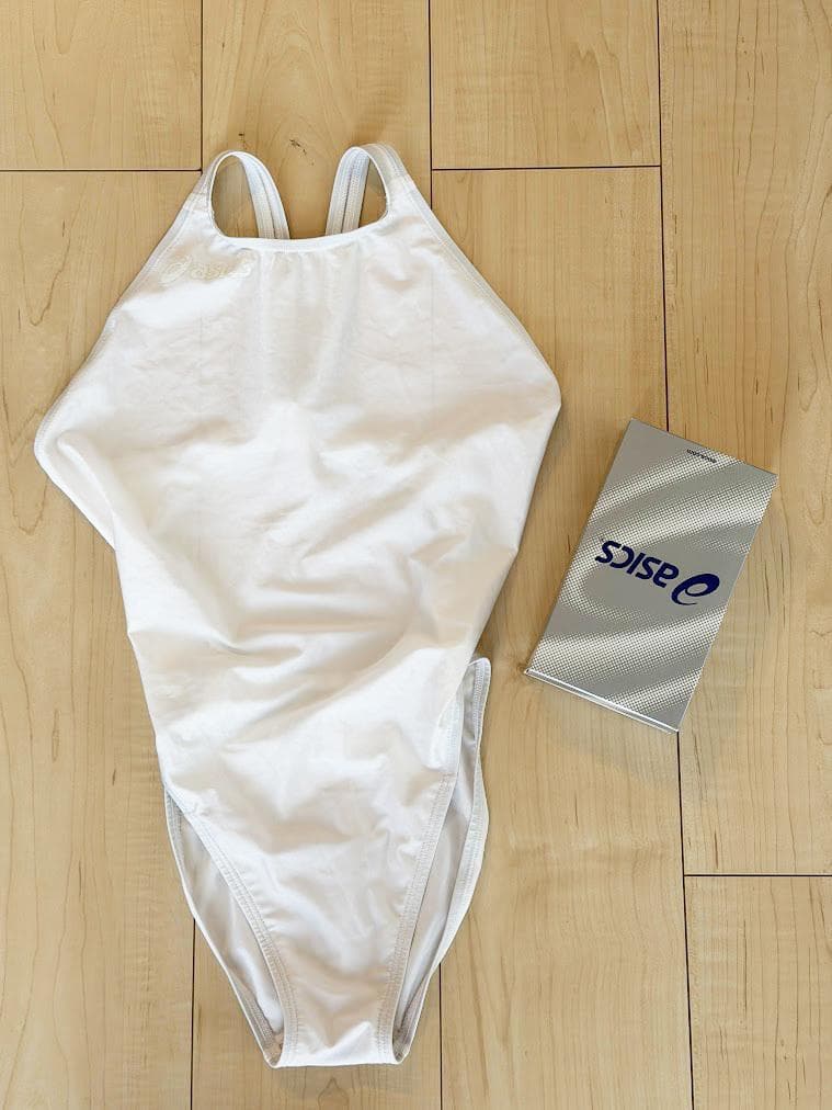 ル*イ様 asics アシックス ホワイト 競泳水着 Oサイズ ハイドロCD A