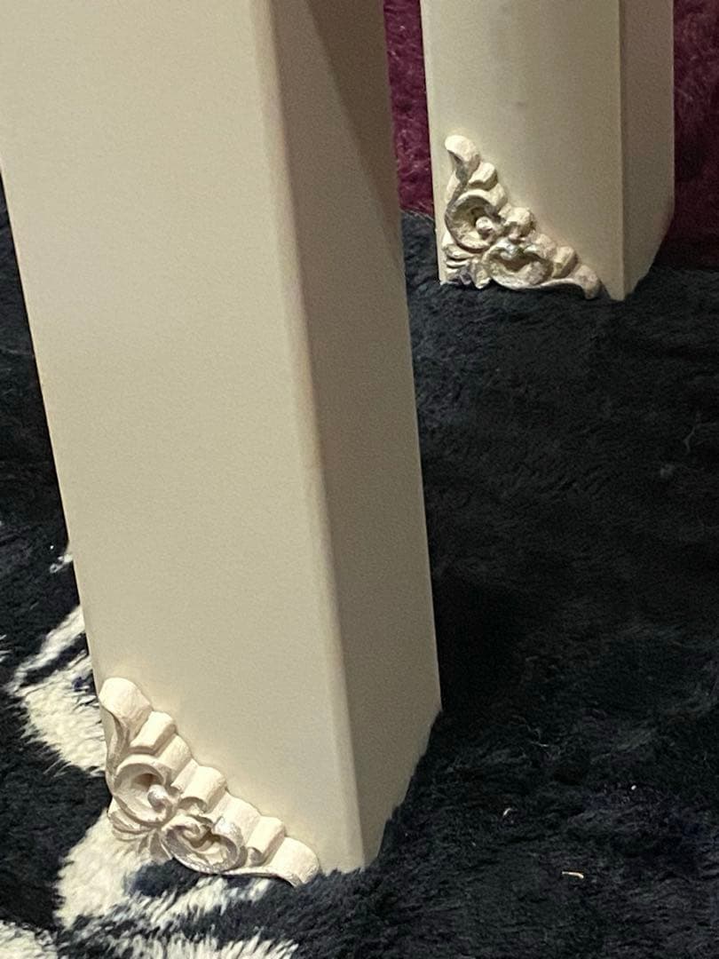 用途多彩♦️飾り棚 収納 ベンチ♦️フレンチシャビー♦️シルバー ロココ ローズ仕様