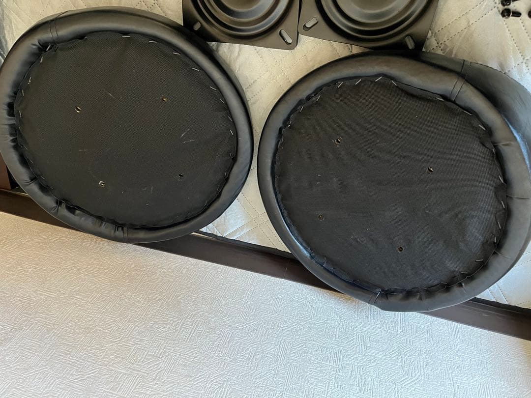 iodoos カウンターチェア 木製360度回転 生地 2脚セット ブラック