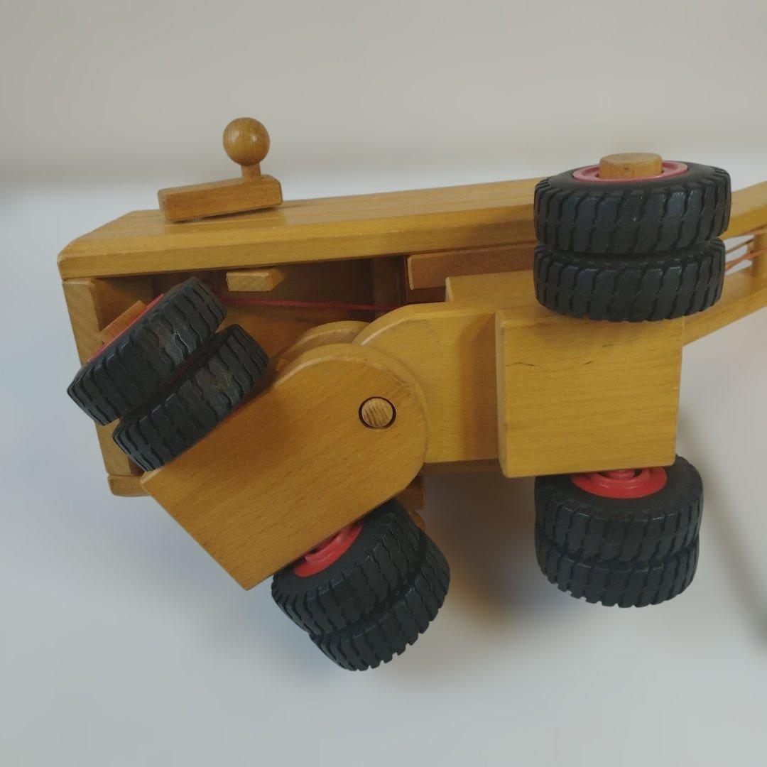【希少】ドイツ製 fagus ファガス 木製 クレーン車 はたらく車 知育玩具